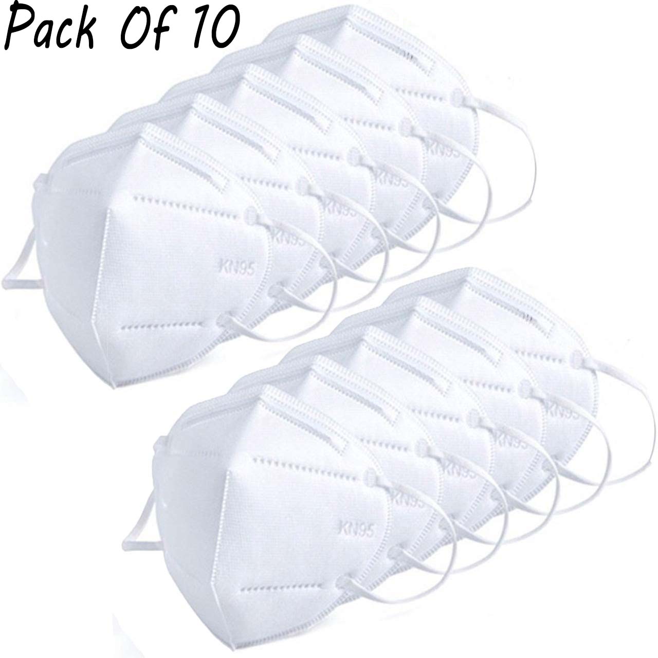 Dr. Kottis N95 Anti-Pollution Face Mask (Pack of 10), 5 Layer Protection, Filtration>95%